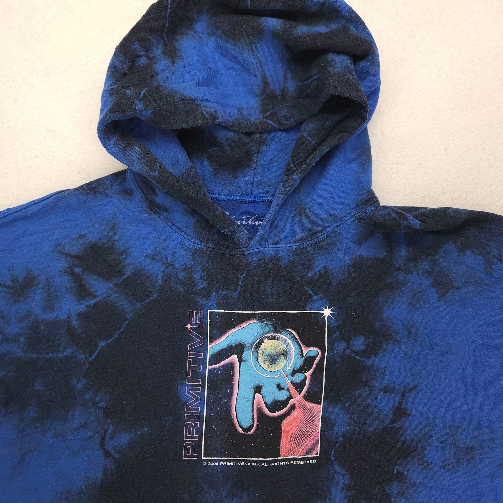 Primitive Skateboarding Casual Long Sleeve Hoodie Mens Size Large L Blue